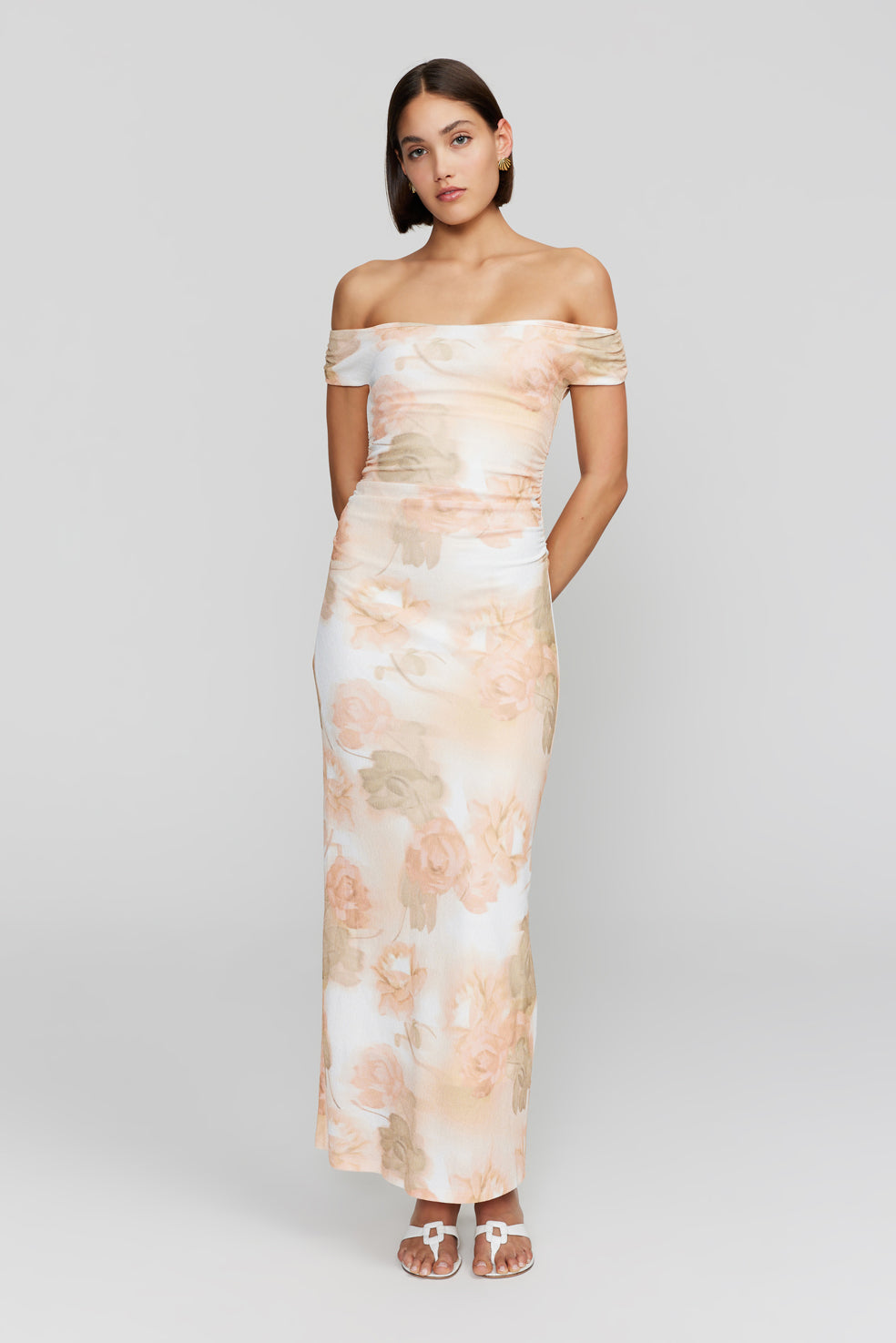 Ownley - Lena Maxi Dress in Peachy Garden