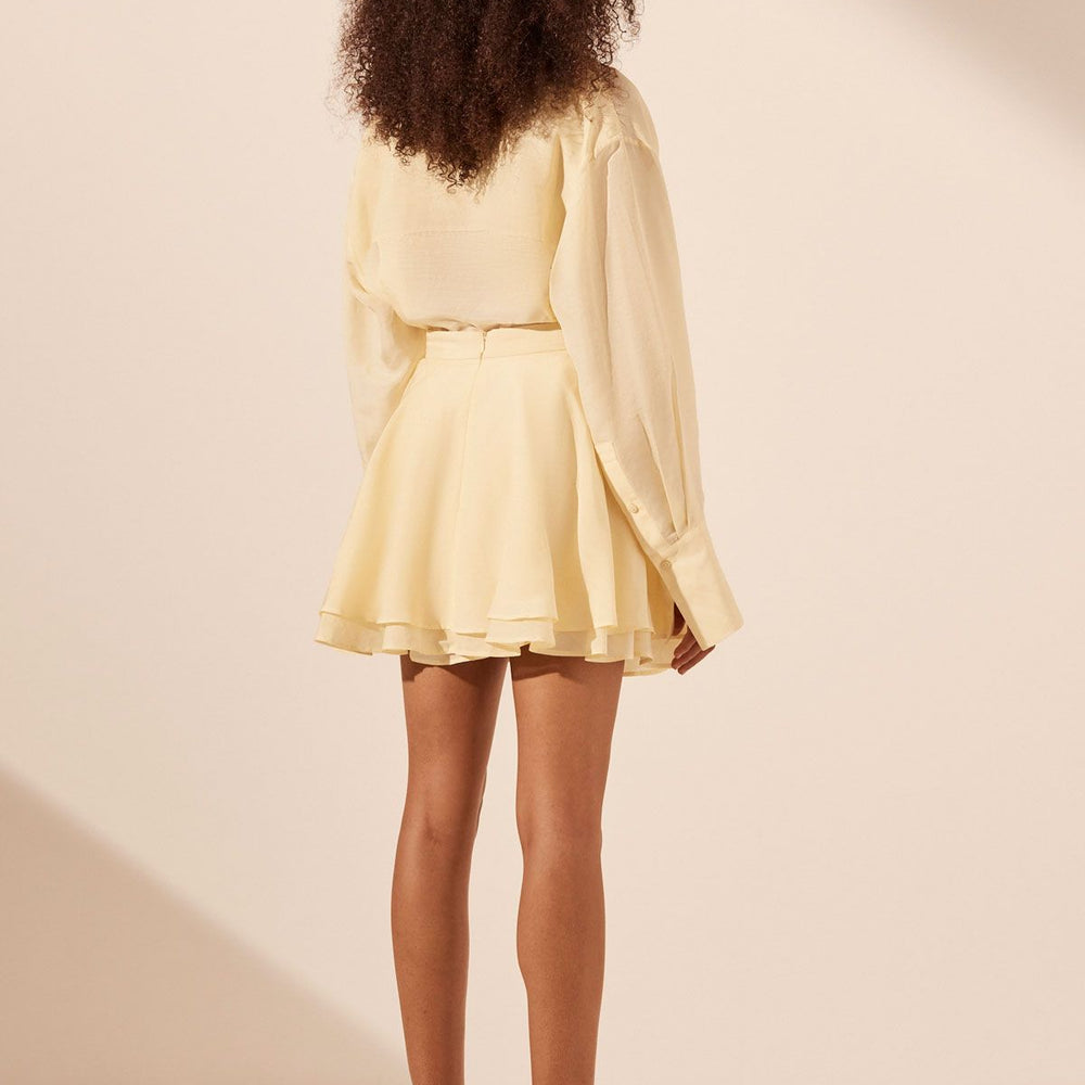 Shona Joy - Circular Mini Skirt in Lemonade