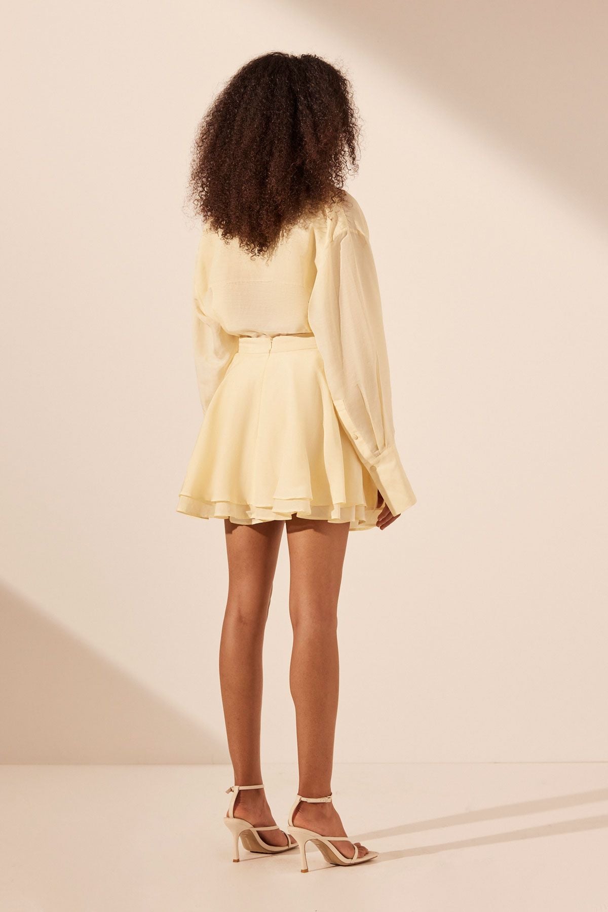 Shona Joy - Circular Mini Skirt in Lemonade