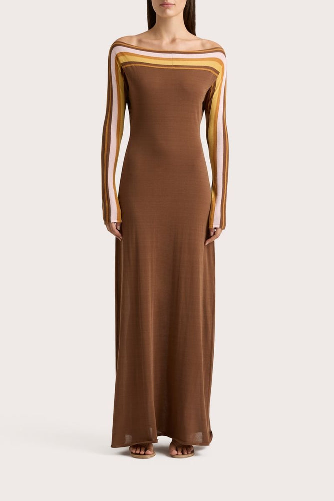 
                      
                        Faithfull The Brand - Citara Long Sleeve Maxi Dress in Cocoa
                      
                    