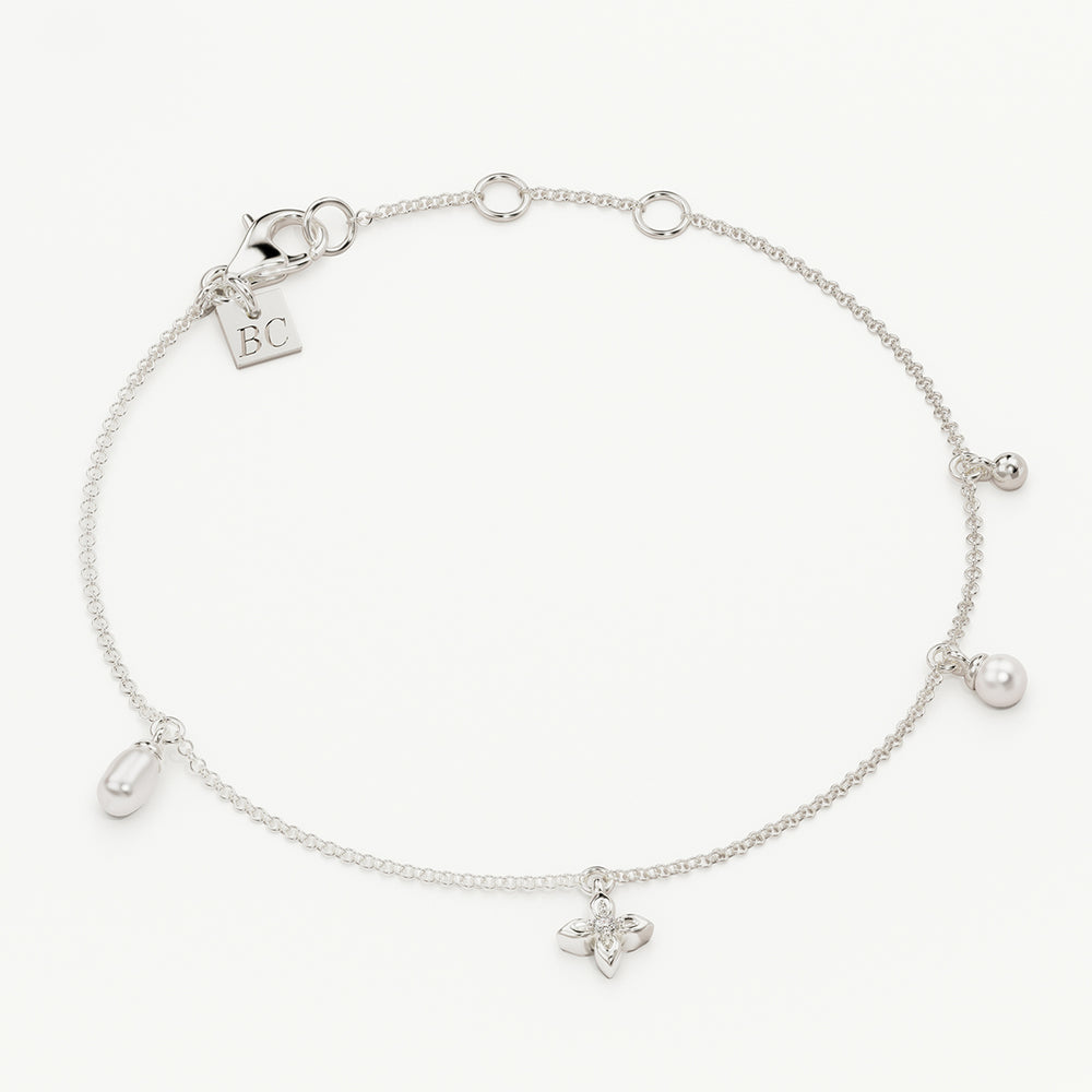 By Charlotte - Live in Peace Bracelet in Silver