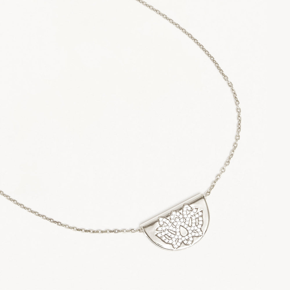 
                      
                        By Charlotte - Live in Light Lotus Necklace in Silver
                      
                    