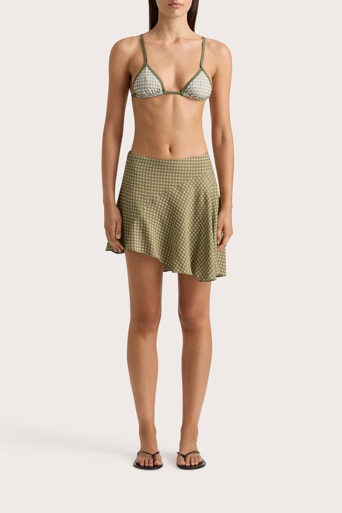 Faithfull The Brand - Emalee Mini Skirt in Oliander Floral/ Khaki