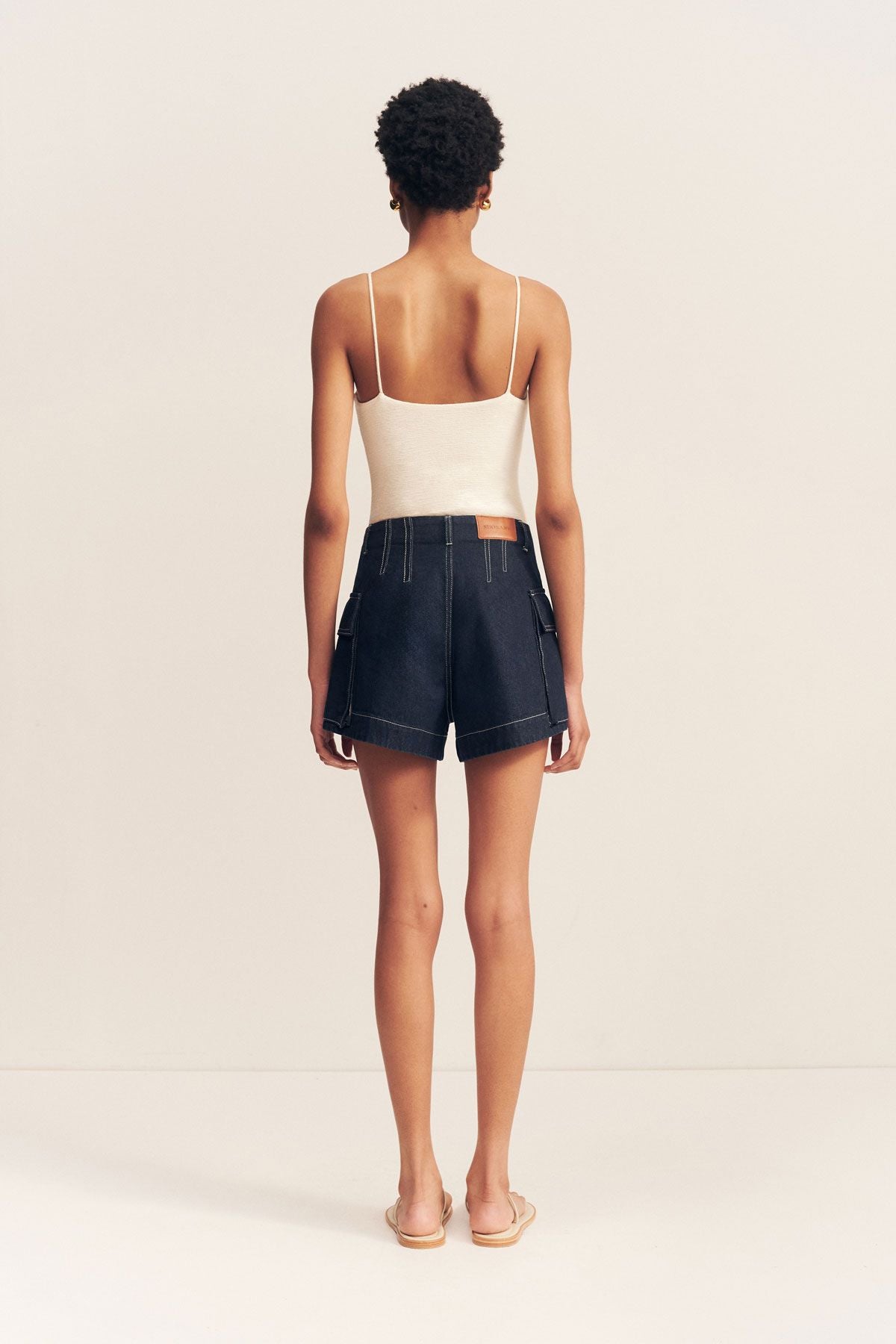 Shona Joy - Jaques Patch Pocket Short in Deep Indigo