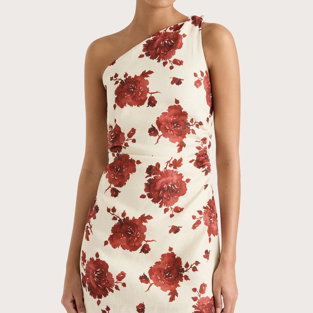 Faithfull The Brand - Marga Mini Dress in Cecile Floral Garnet