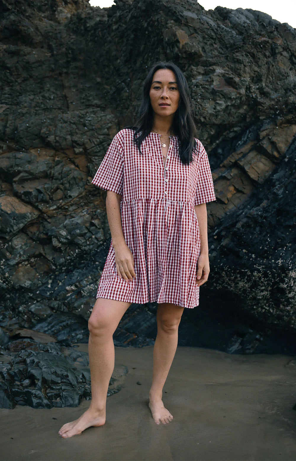 Bare Road - Darcey Mini Dress in Red Gingham