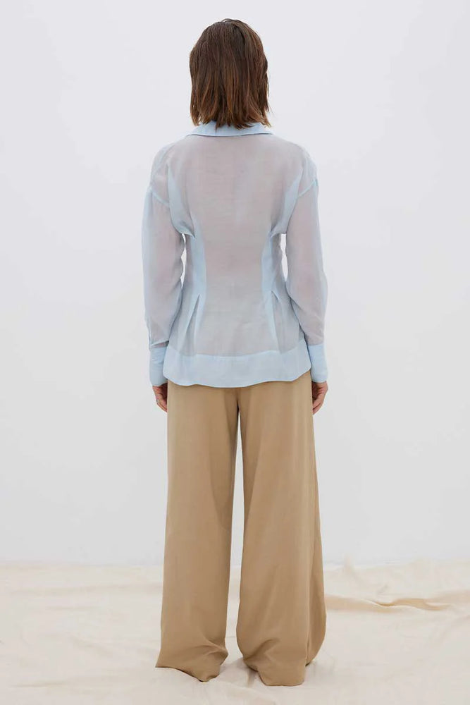 Sovere - Enigma Semi Sheer Shirt in Dawn Blue