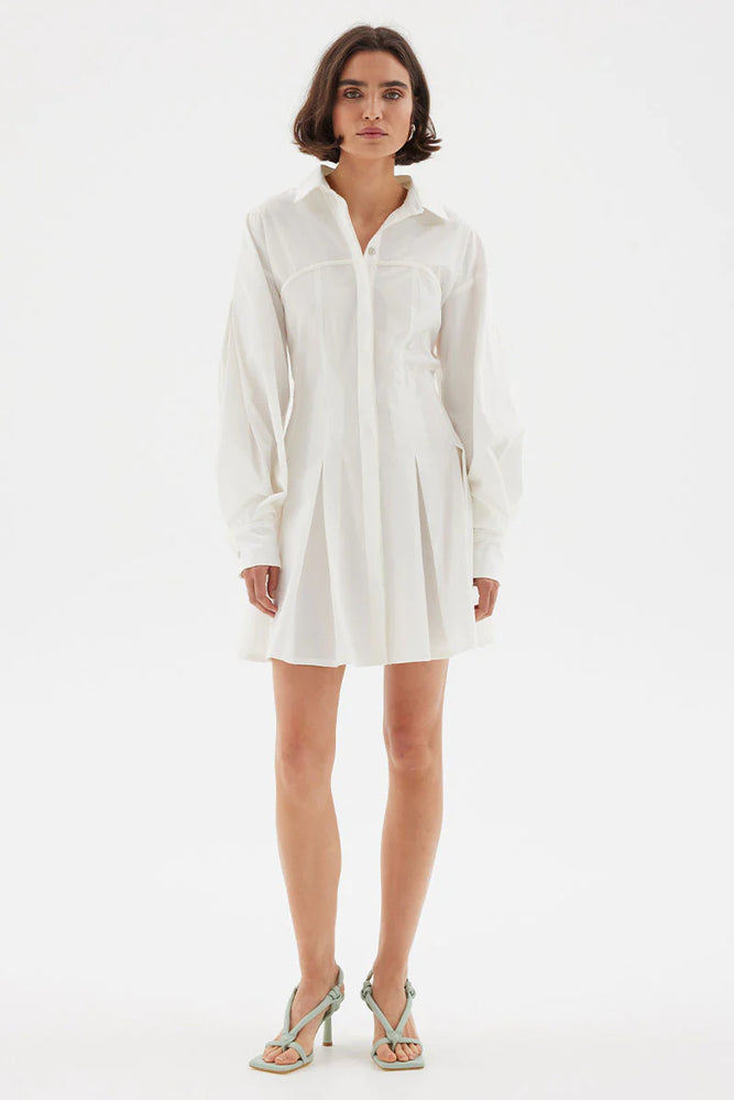 
                      
                        Sovere - Override Shirt Dress in White
                      
                    