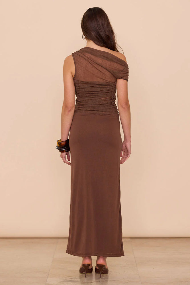 Sovere - Thea Mesh Dress in Coffee