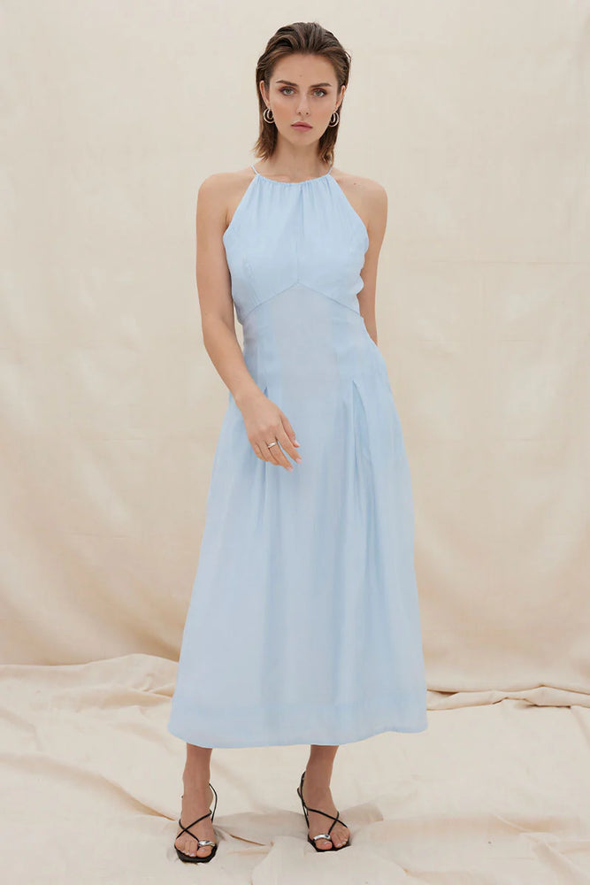 Sovere - Enigma Semi Sheer Dress in Dawn Blue