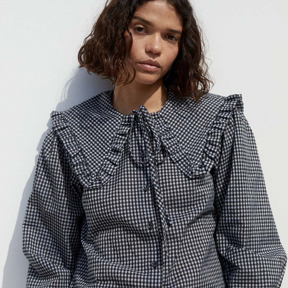 
                      
                        Blanca - Maja Shirt in Blue Gingham
                      
                    