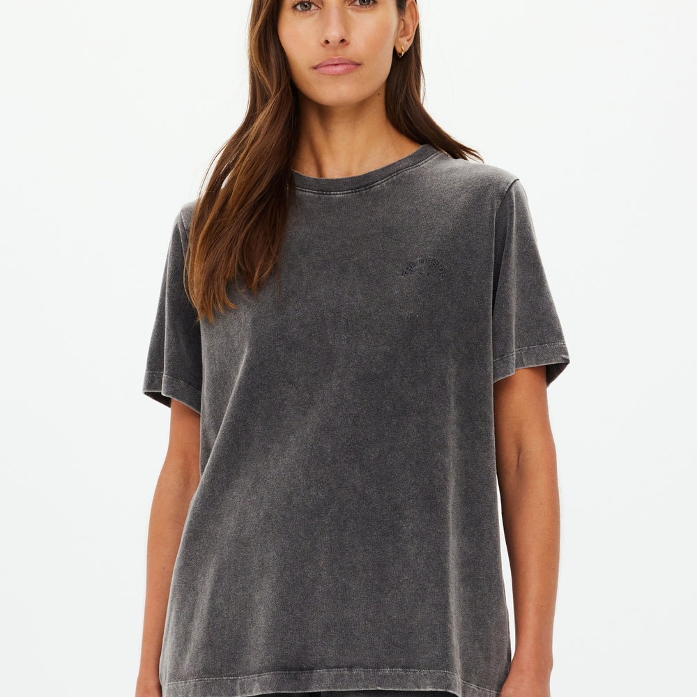 The Upside - Soho Eva Crew Neck Tee in Washed Black