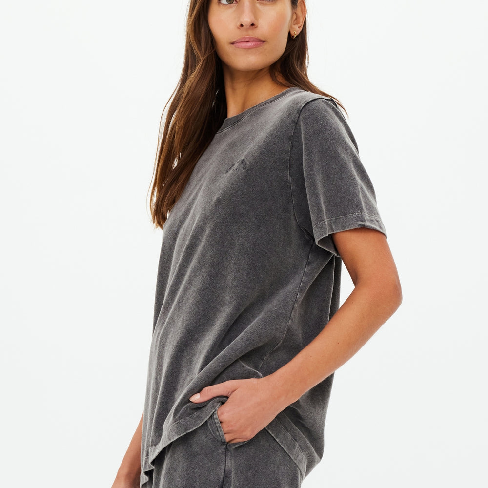 
                      
                        The Upside - Soho Eva Crew Neck Tee in Washed Black
                      
                    