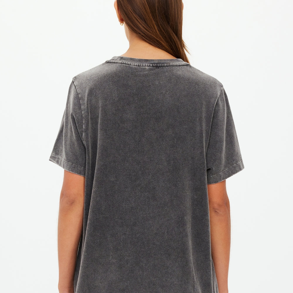 The Upside - Soho Eva Crew Neck Tee in Washed Black