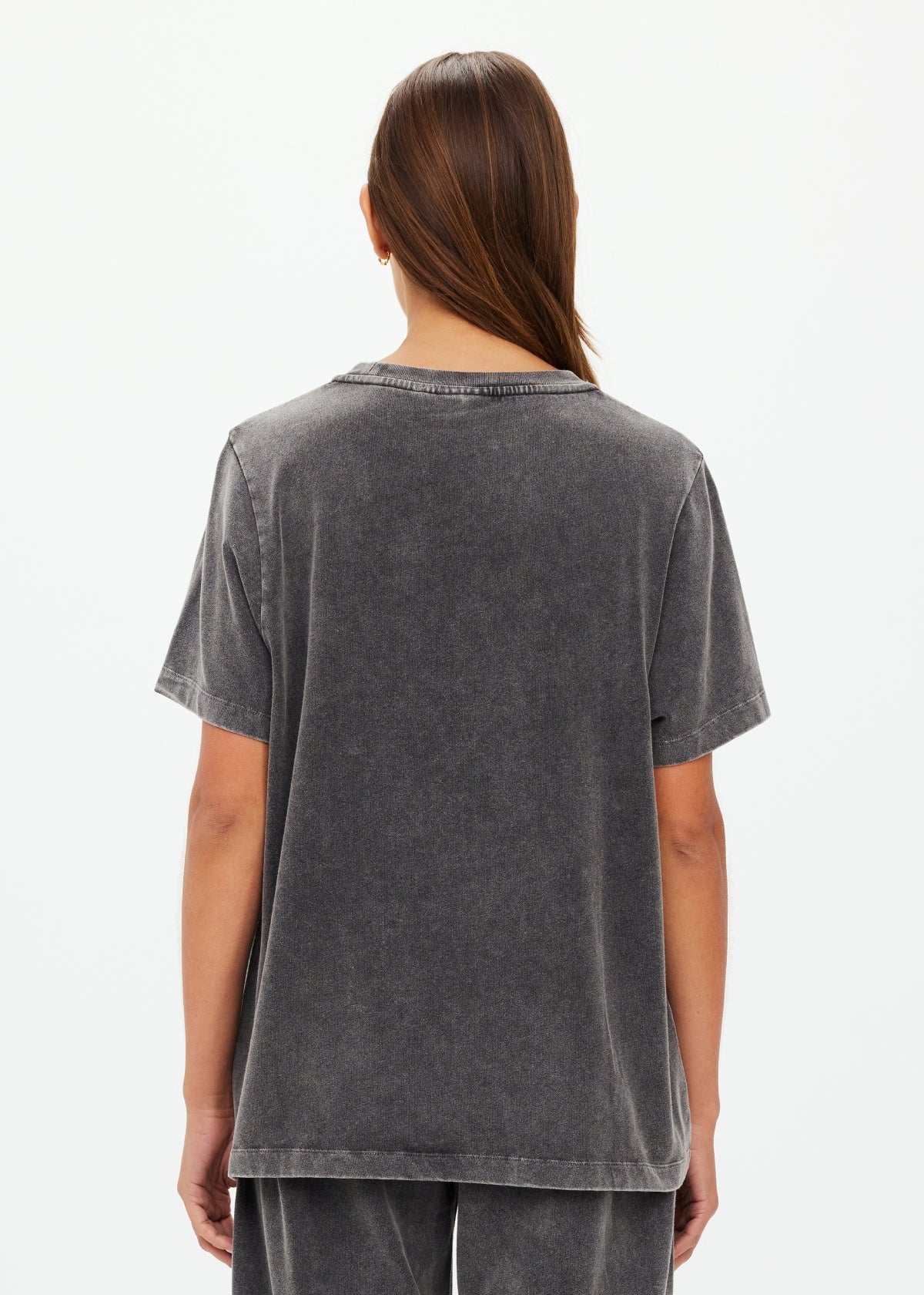 The Upside - Soho Eva Crew Neck Tee in Washed Black