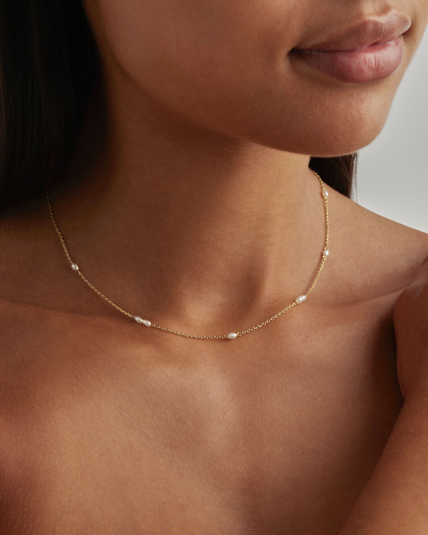 By Charlotte - Serene Dreams Pearl Choker in Gold