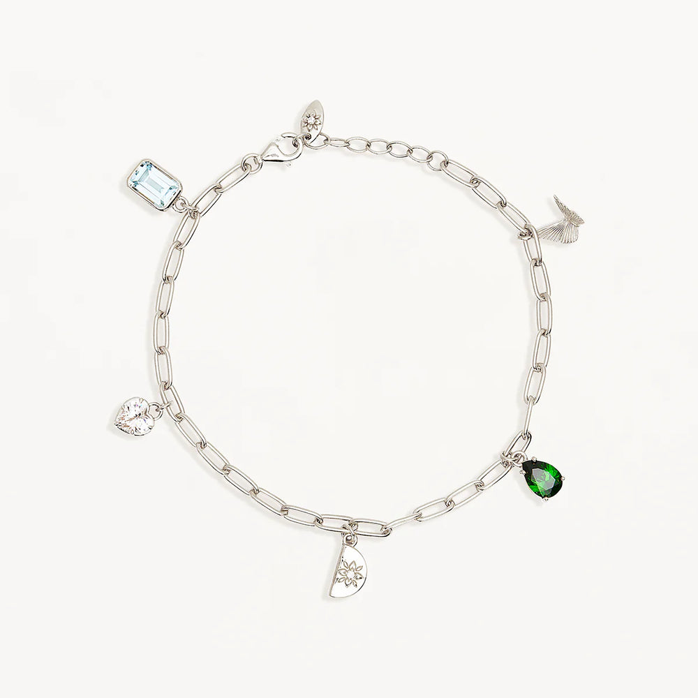 By Charlotte - Wanderlust Charm Bracelet in Silver