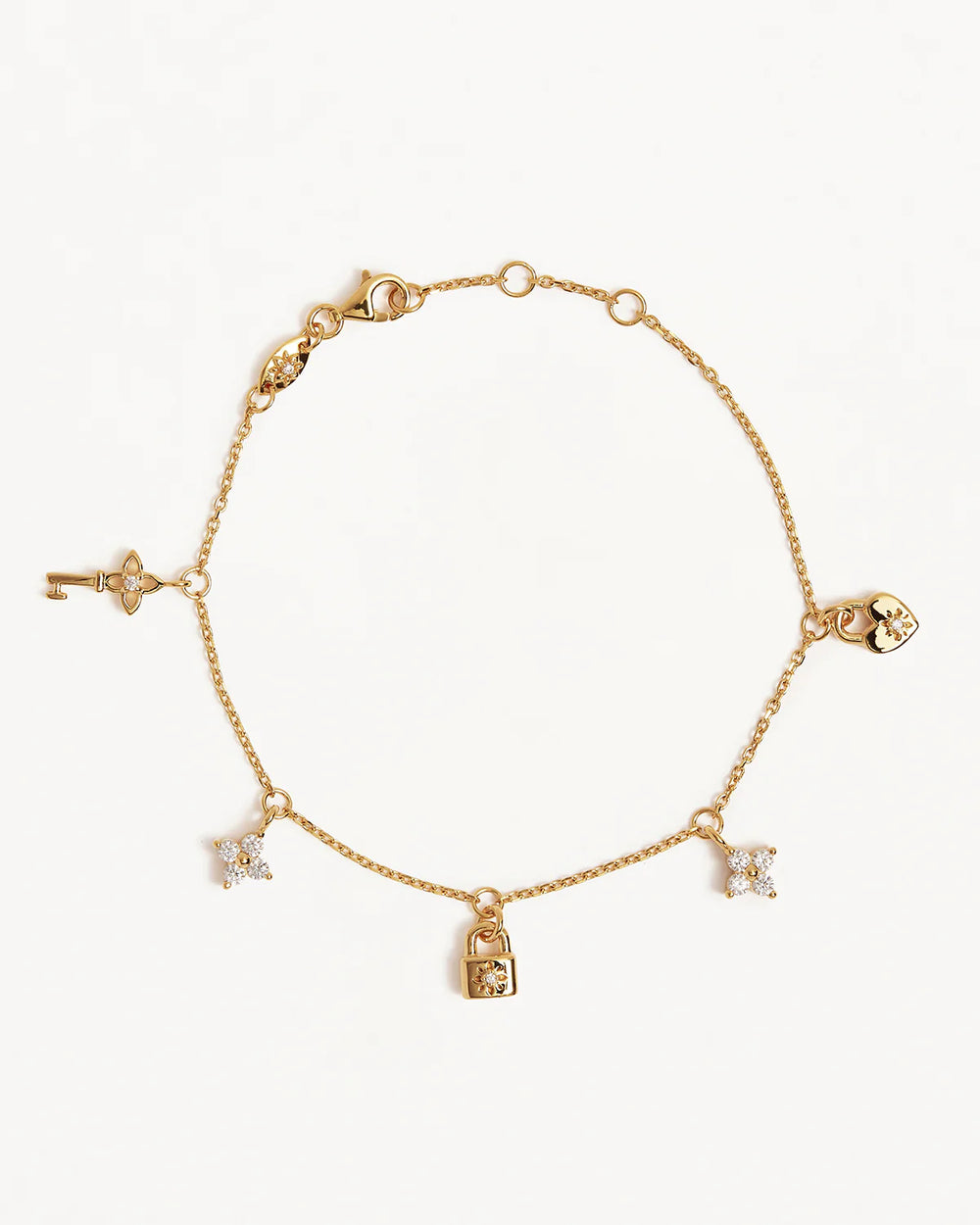 By Charlotte - Love Unlocked Charm Bracelet in Gold