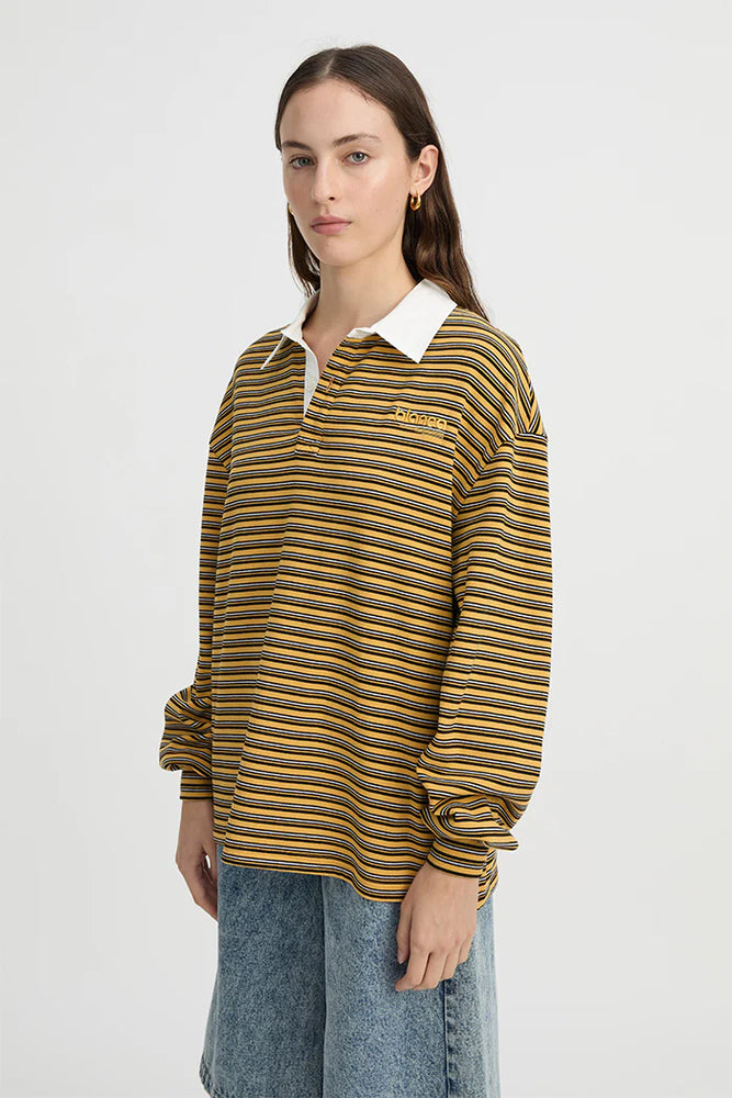 
                      
                        Blanca - Ellie Polo Top in Mustard
                      
                    