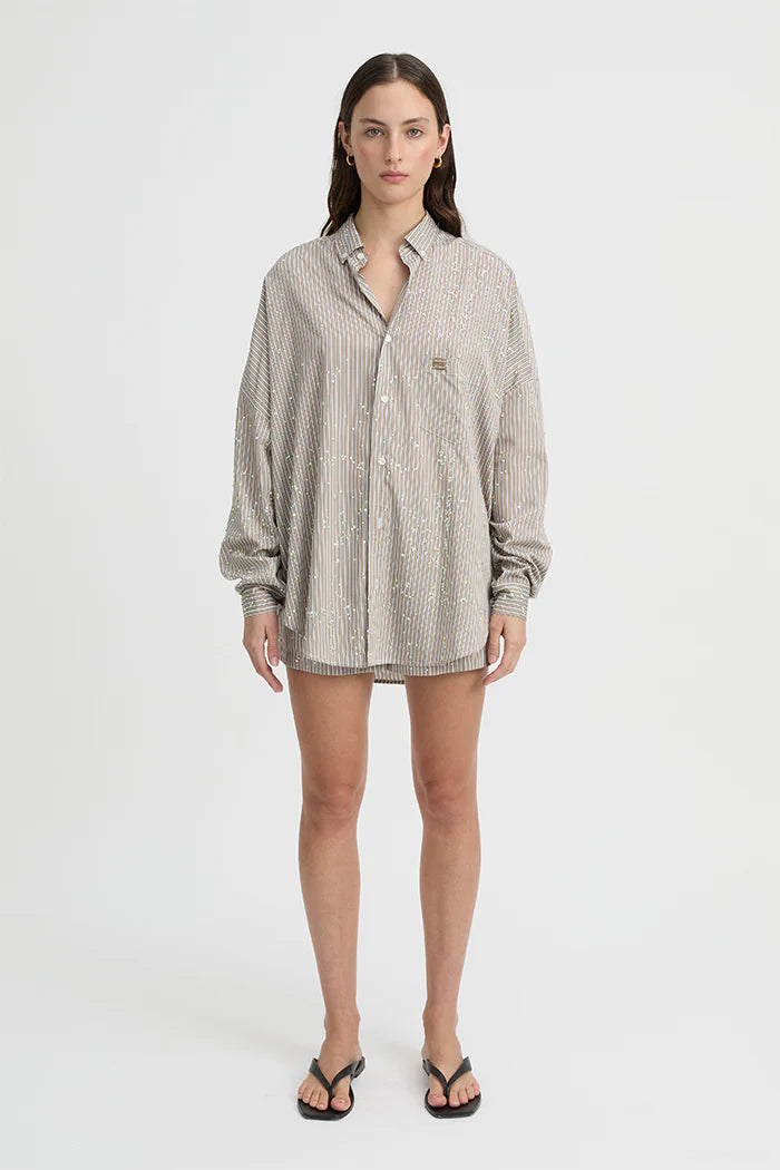 Blanca - Piper Shirt in Taupe