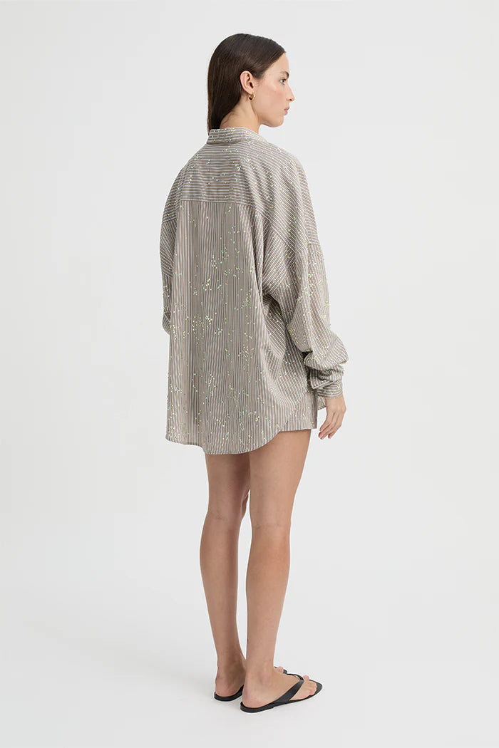 Blanca - Piper Shirt in Taupe