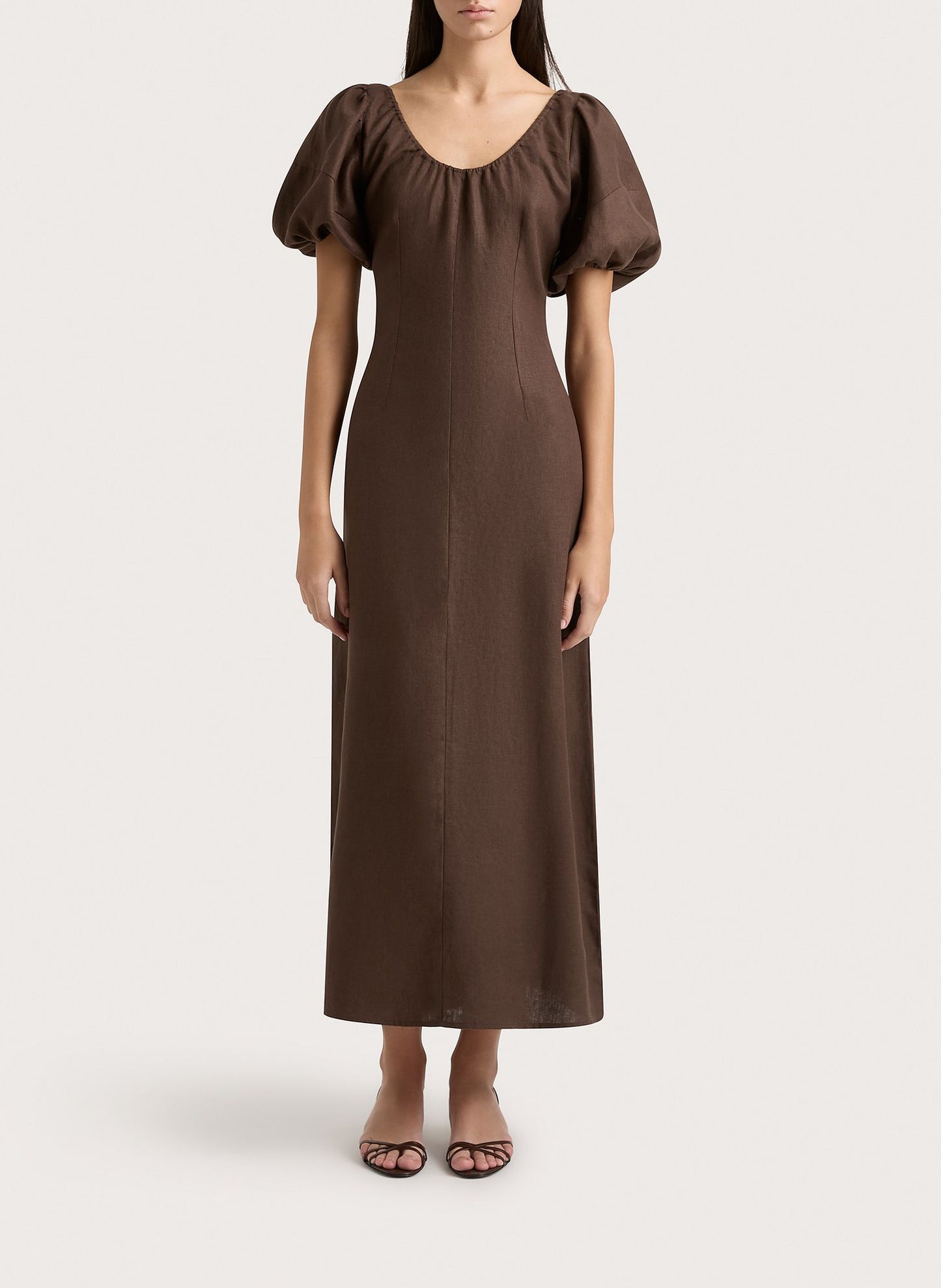 Faithfull The Brand - Vence Midi Dress in Bistre