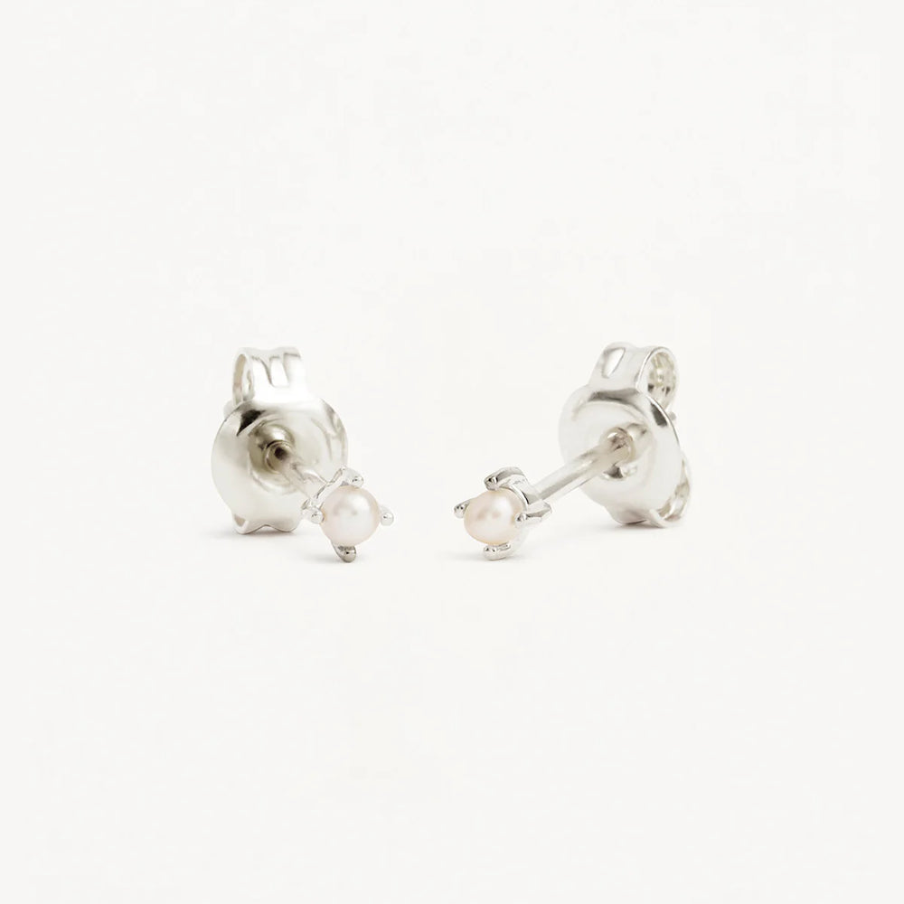 By Charlotte - Moonlight Stud Earrings in Silver