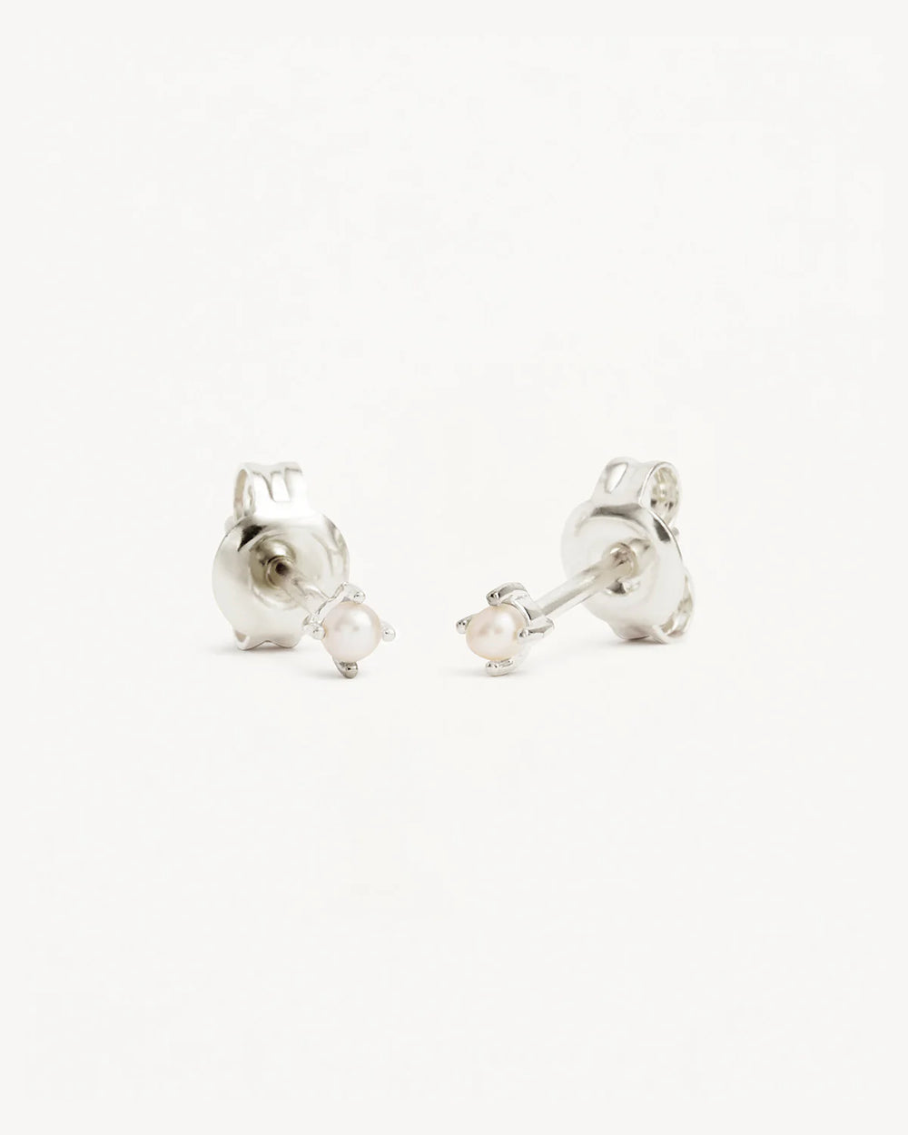 By Charlotte - Moonlight Stud Earrings in Silver