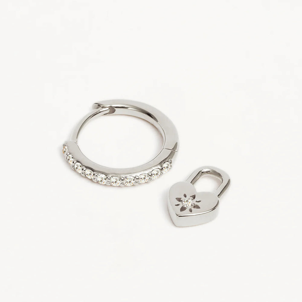 
                      
                        By Charlotte - Love Unlocked Padlock Hoops in Silver
                      
                    