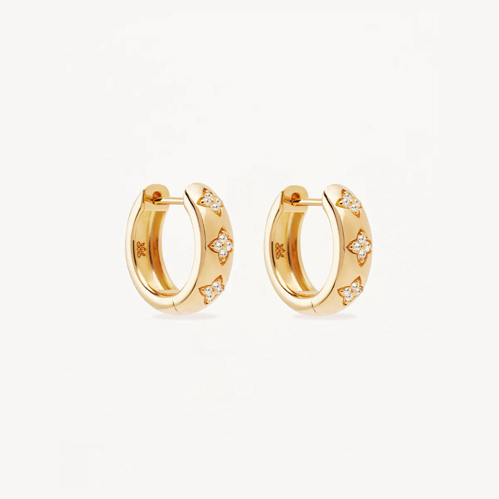 By Charlotte - Bloom With You Lotus Hoops in Gold