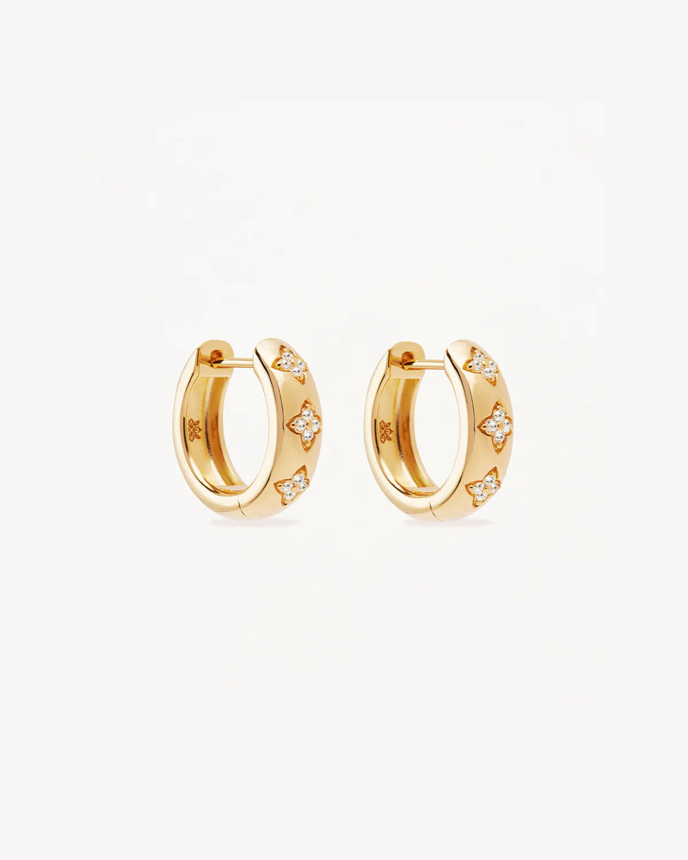 By Charlotte - Bloom With You Lotus Hoops in Gold