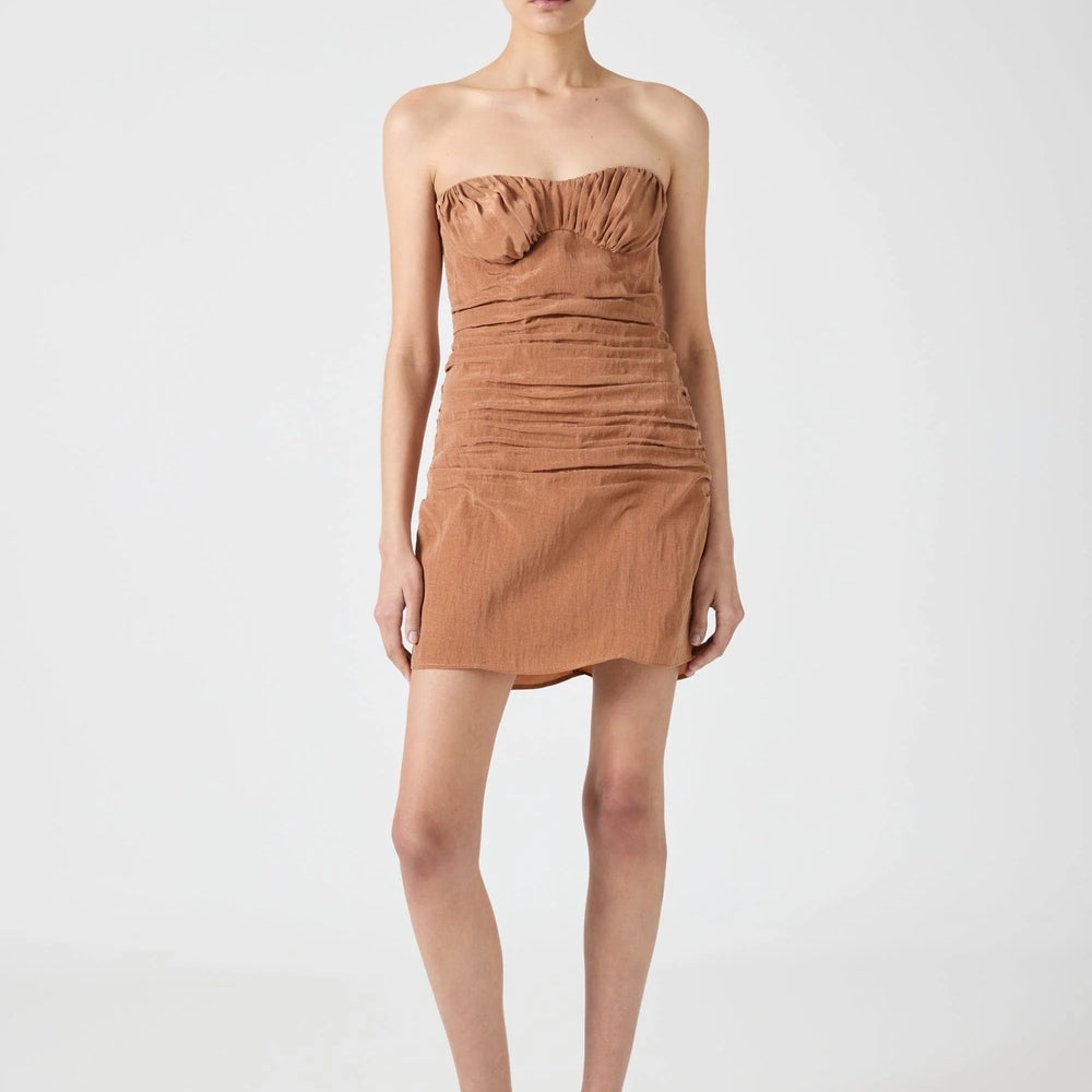 Third Form - Eclipse Mini Dress in Rust