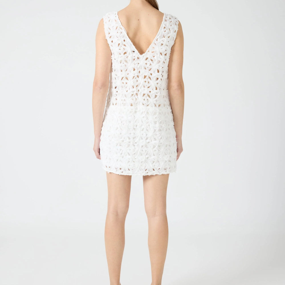 Third Form - Ethereal Mini Dress in Off White