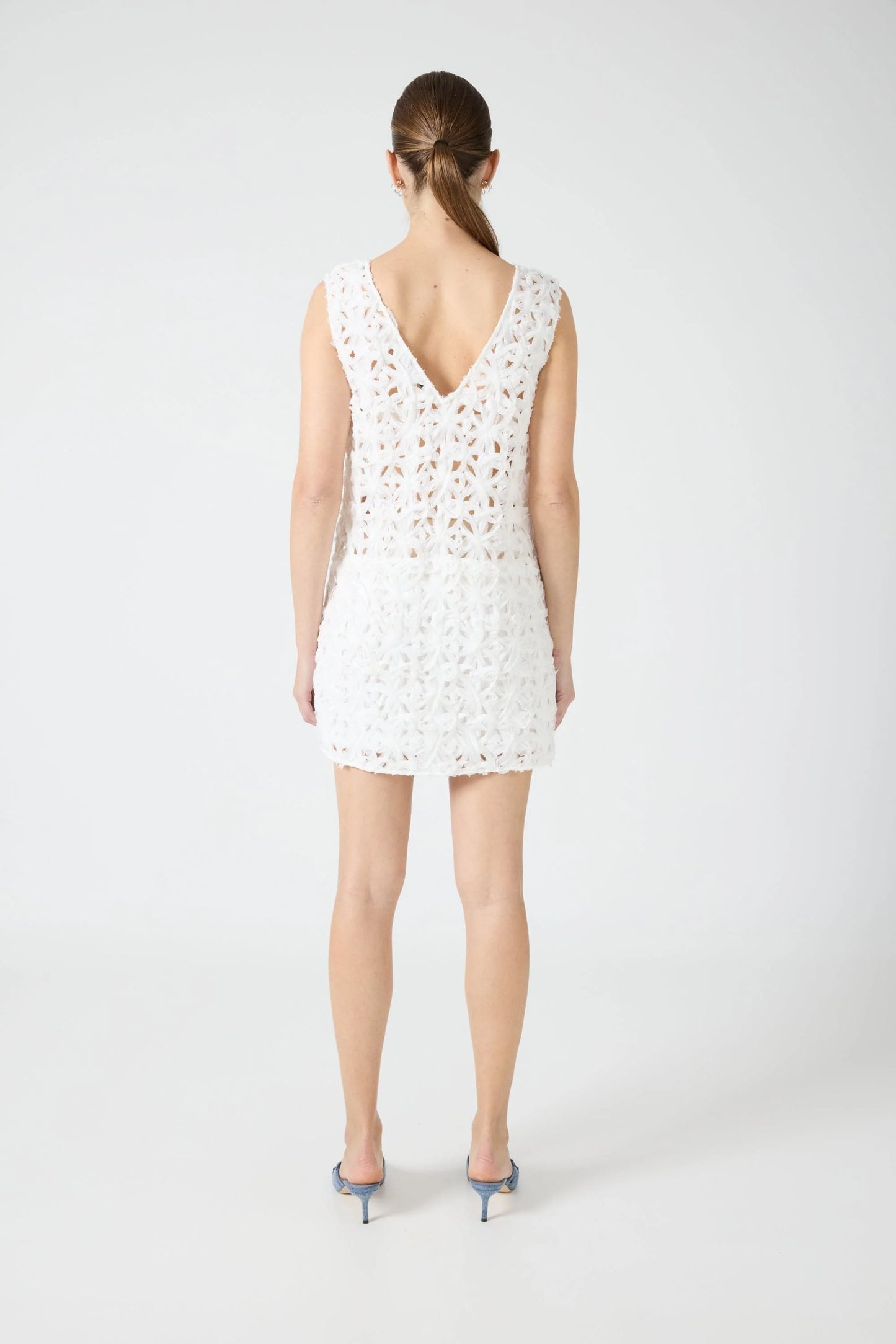 Third Form - Ethereal Mini Dress in Off White