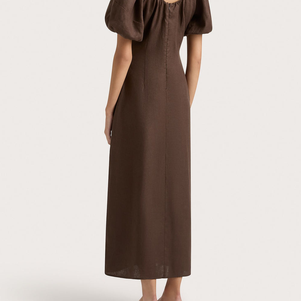 Faithfull The Brand - Vence Midi Dress in Bistre