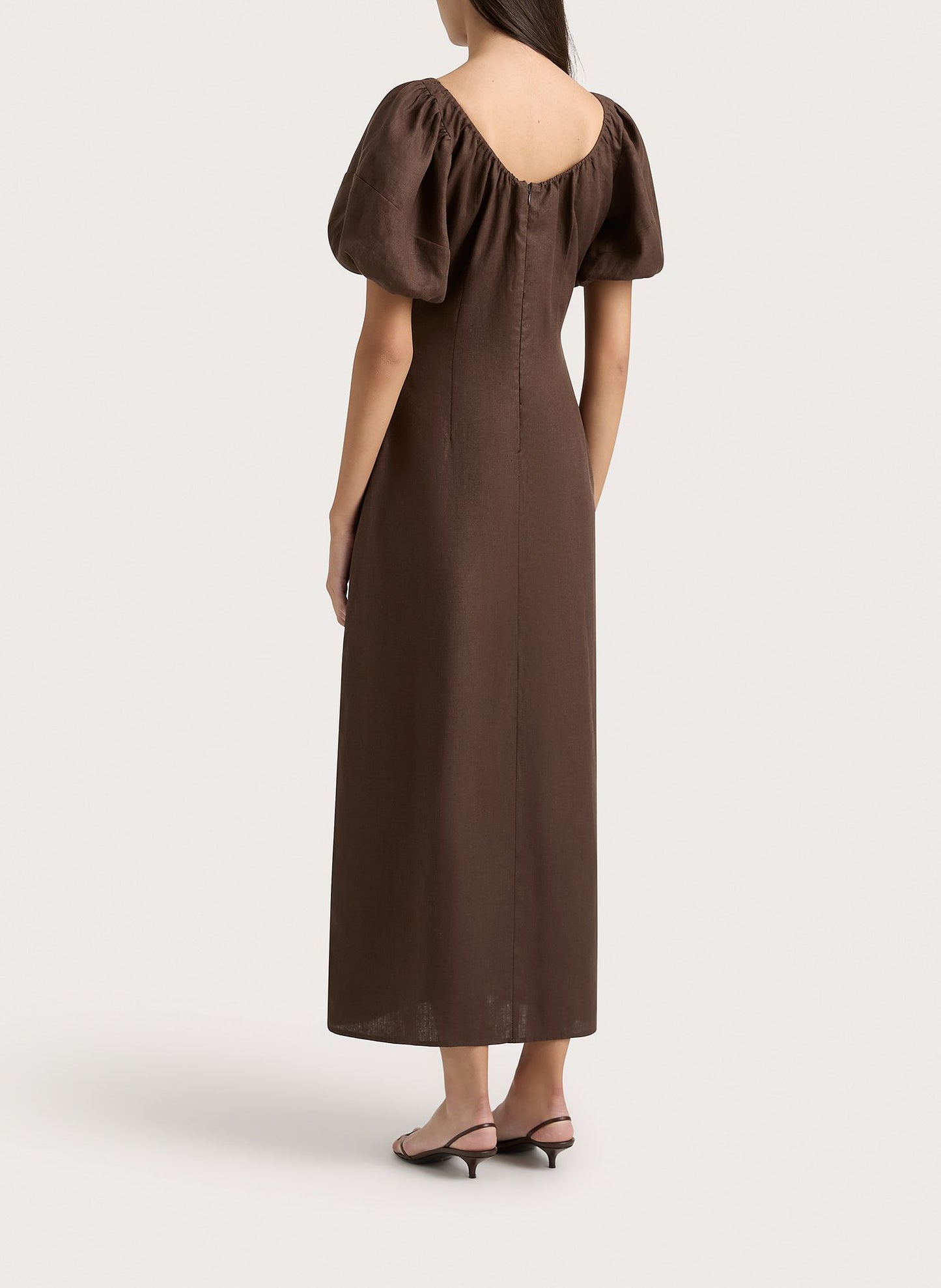 Faithfull The Brand - Vence Midi Dress in Bistre