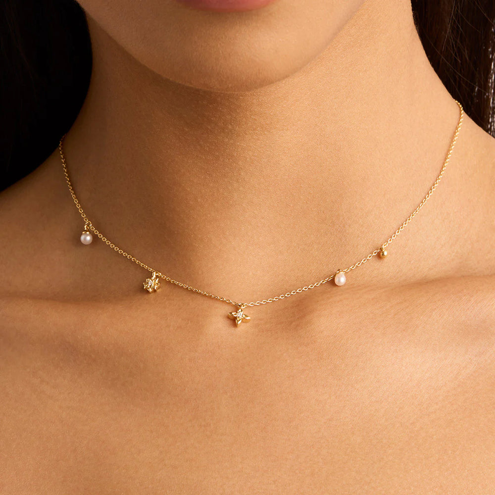 By Charlotte - Live in Peace Choker in Gold