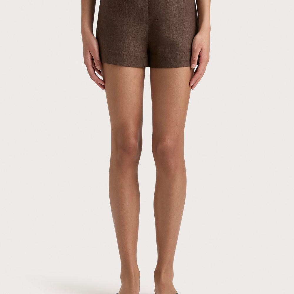 
                      
                        Faithfull The Brand - Lila Mini Shorts in Bistre
                      
                    