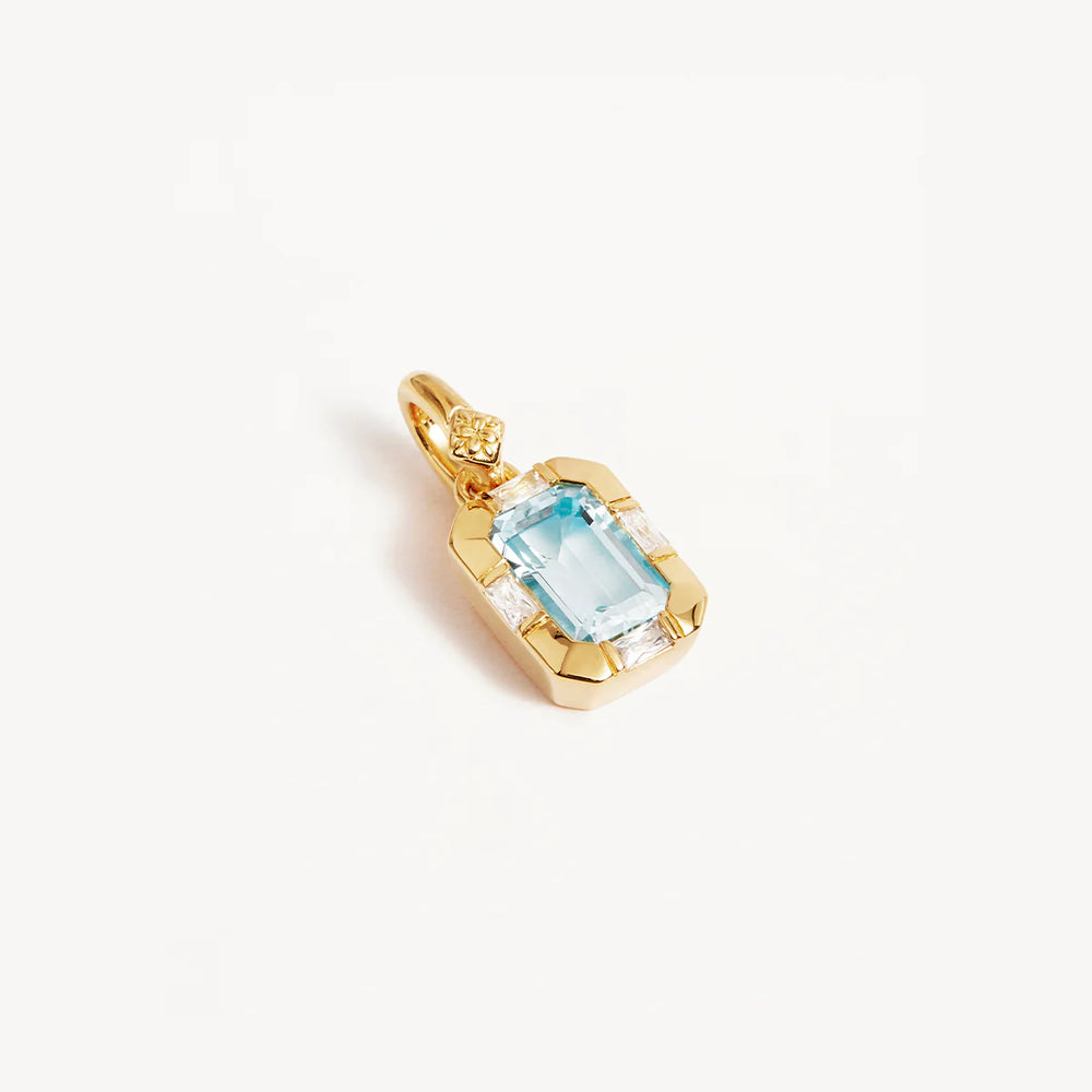 By Charlotte - Calm Your Soul Topaz Annex Link Pendant in Gold