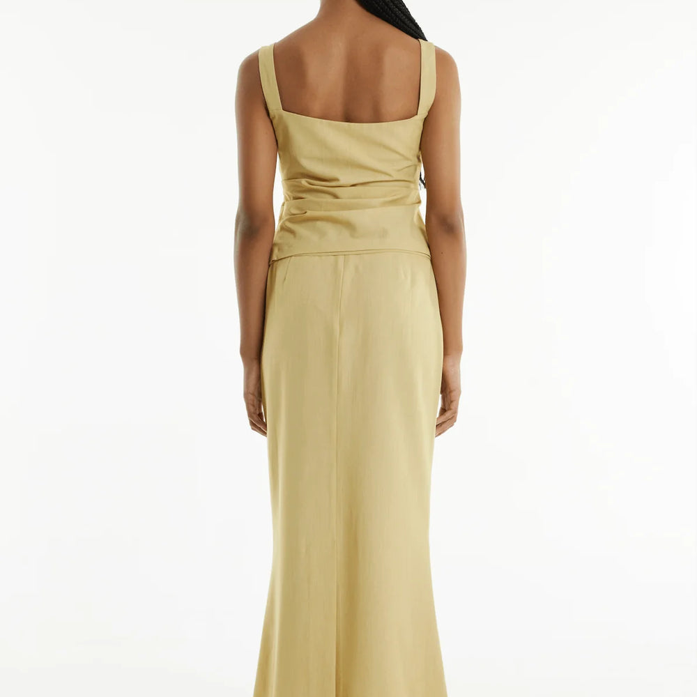 Third Form - Paradigm Fluted Maxi Skirt in Citrus