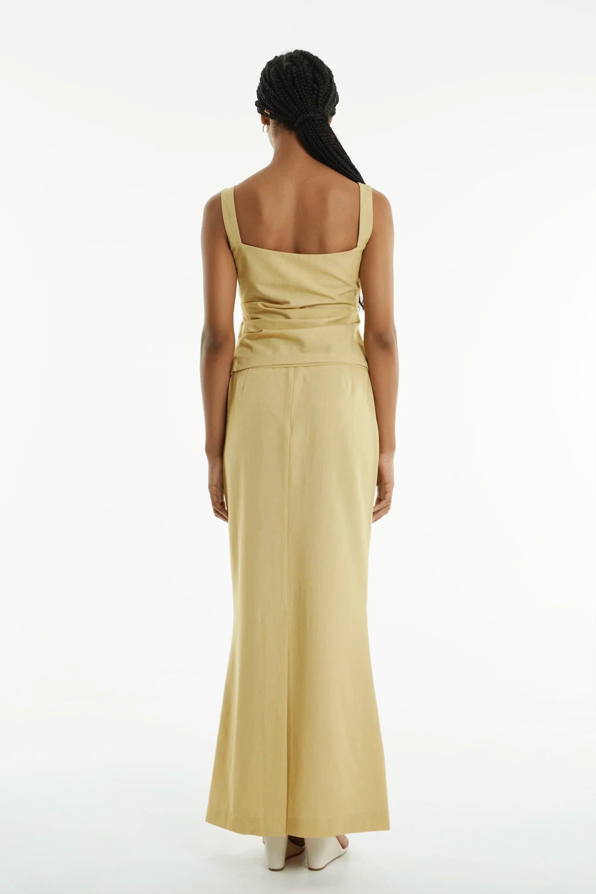 Third Form - Paradigm Fluted Maxi Skirt in Citrus