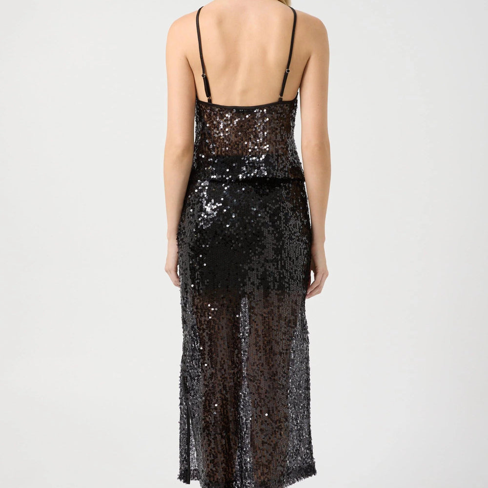 Third Form - Reflection Sequin Top in Black