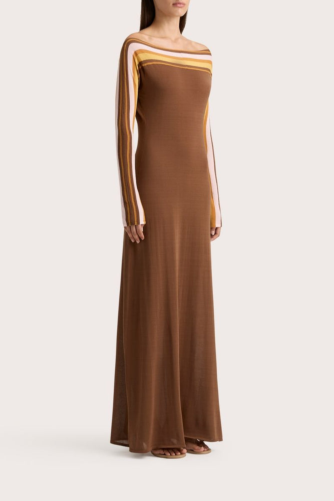 
                      
                        Faithfull The Brand - Citara Long Sleeve Maxi Dress in Cocoa
                      
                    