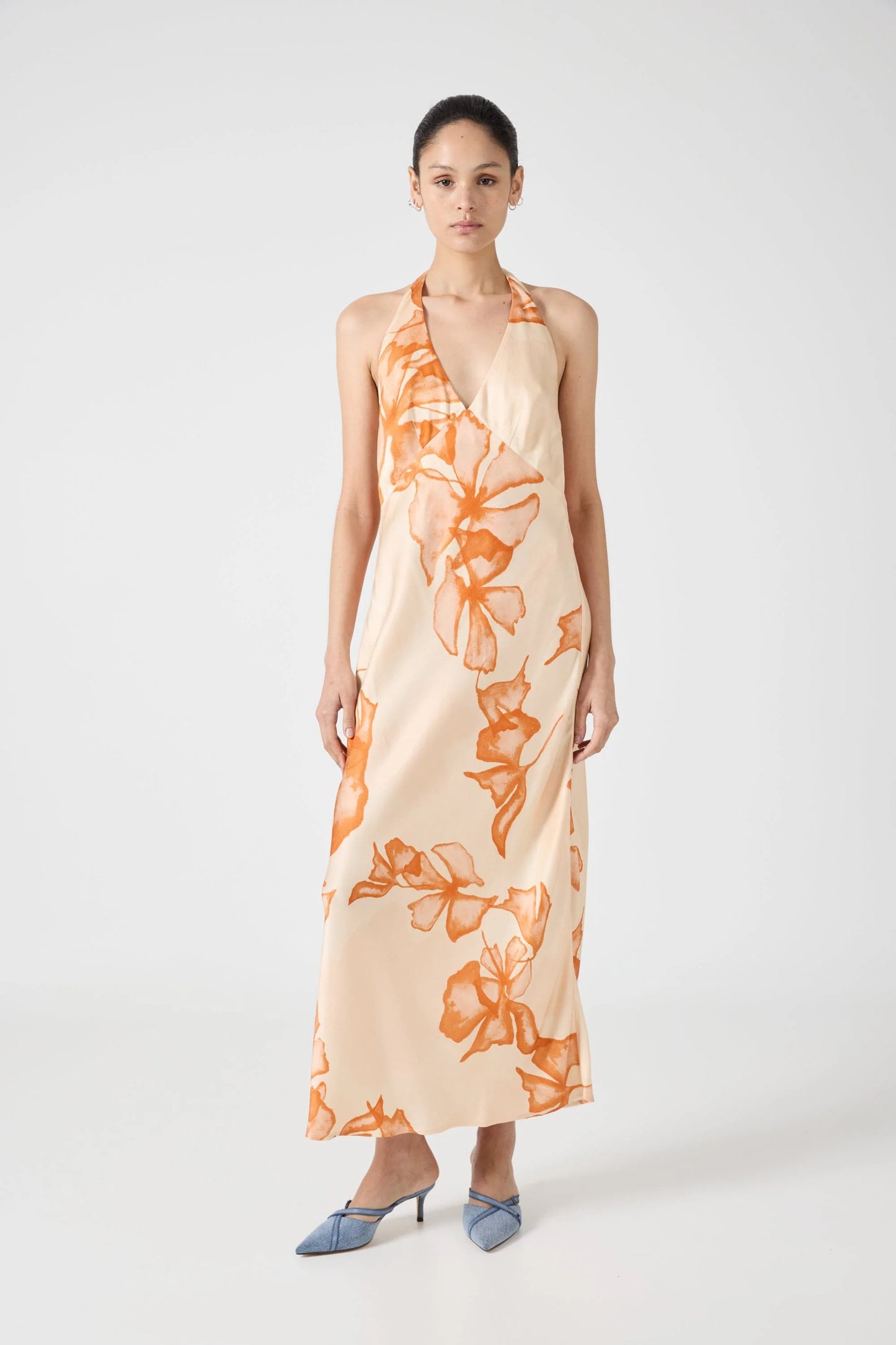 Third Form - Wanderer Halterneck Dress in Floral