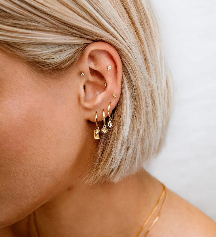 Kirstin Ash - Star Coin Hoops in Gold