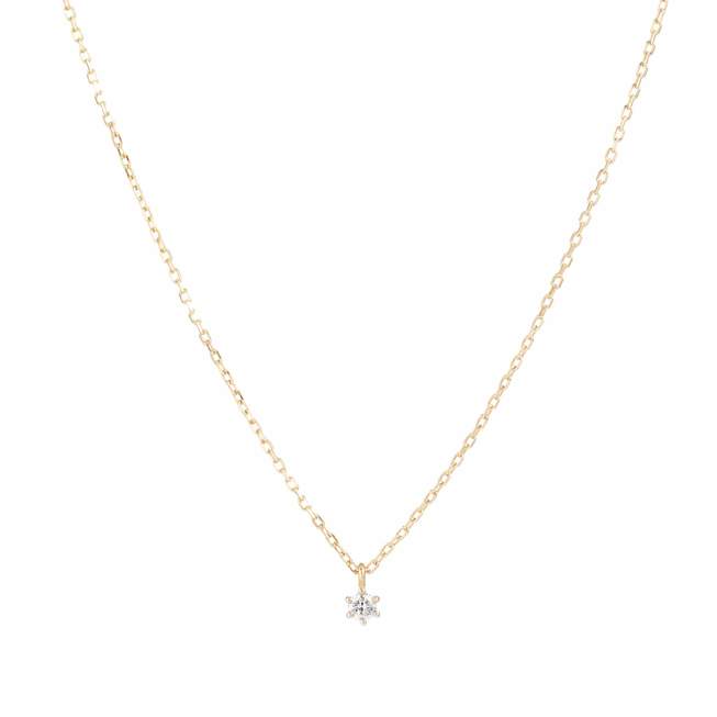 By Charlotte - 14k Gold Sweet Droplet Diamond Necklace