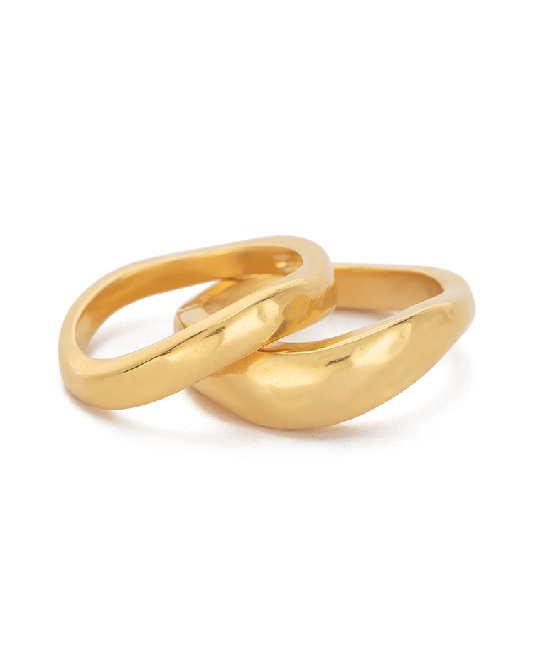 Kirstin Ash - Essence Stacking Ring Set in Gold