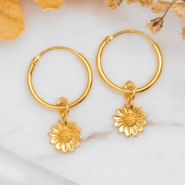 Midsummer Star - Delicate Sunflower Sleepers in Gold - Emte Boutique