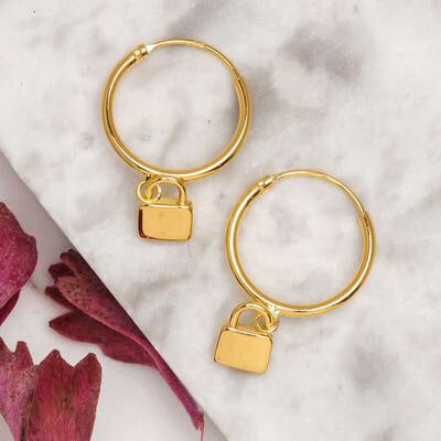 Midsummer Star - Padlock Sleepers in Gold - Emte Boutique