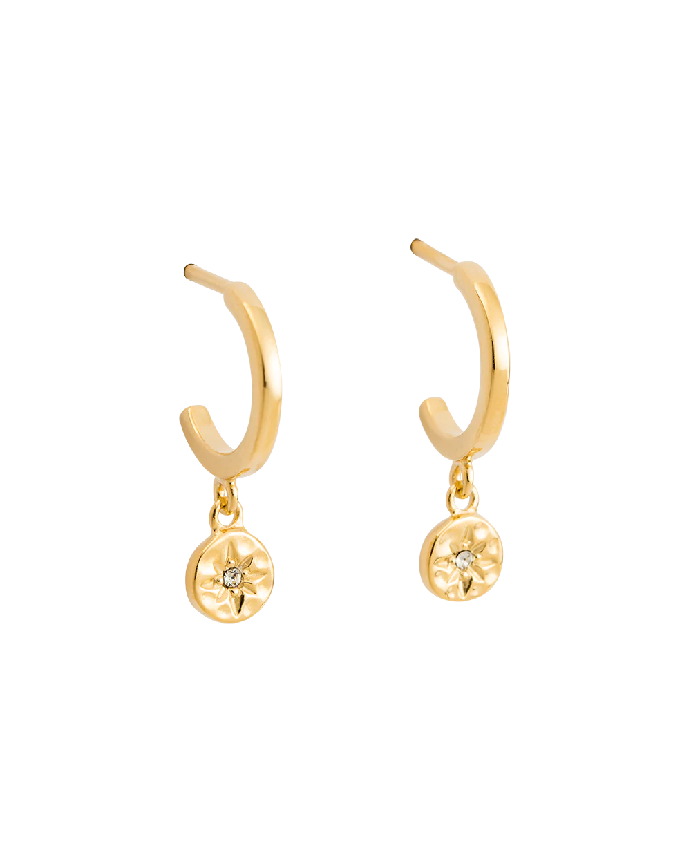 Kirstin Ash - Star Coin Hoops in Gold